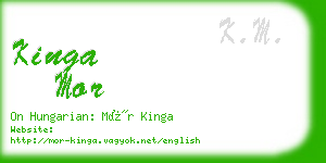 kinga mor business card